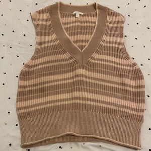 COS Light Pink & Beige Knitted Vest